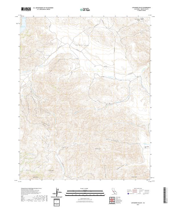 Los Banos Valley topographic map thumbnail