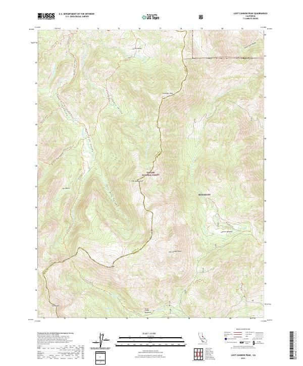 Lost Cannon Peak topographic map thumbnail