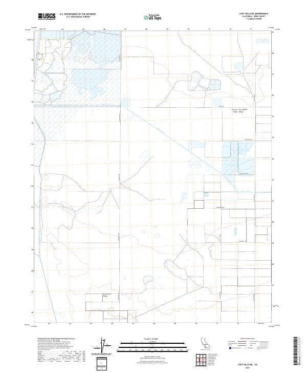 Lost Hills NE topographic map thumbnail