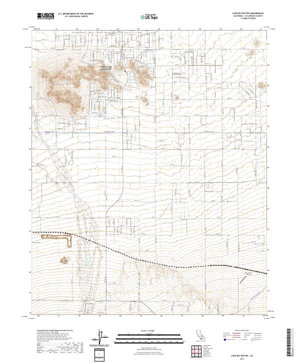 Lovejoy Buttes topographic map thumbnail