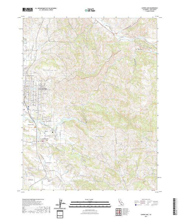 Lower Lake topographic map thumbnail