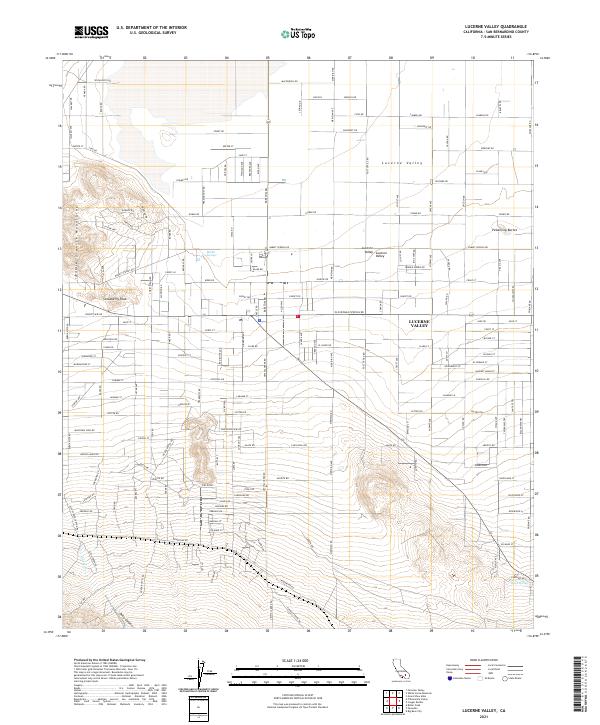 Lucerne Valley topographic map thumbnail