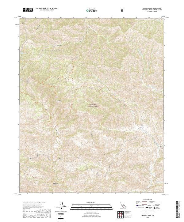 Madulce Peak 2021 topographic map thumbnail