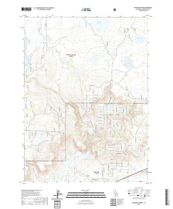 Mahogany Ridge topographic map thumbnail