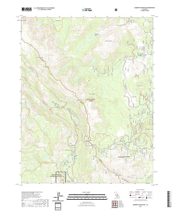 Mammoth Mountain 2021 topographic map thumbnail