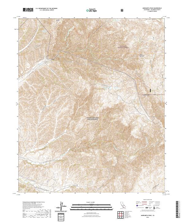 Margarita Peak topographic map thumbnail