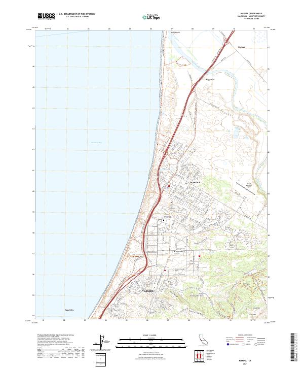 Marina 2021 topographic map thumbnail