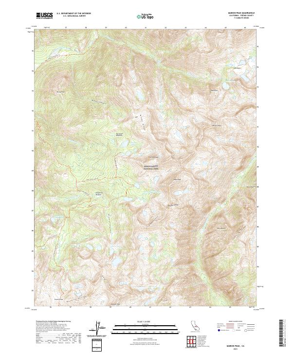 Marion Peak 2021 topographic map thumbnail