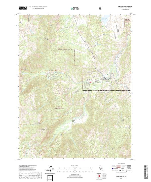 Markleeville 2022 topographic map thumbnail