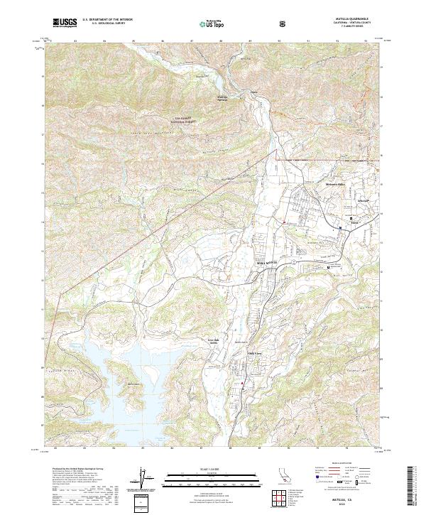 Matilija topographic map thumbnail