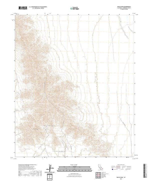 McCoy Peak topographic map thumbnail