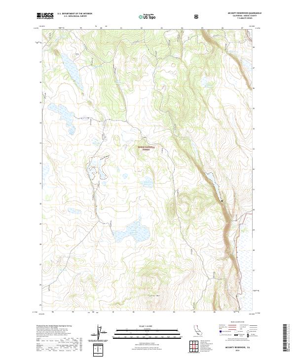 McGinty Reservoir topographic map thumbnail