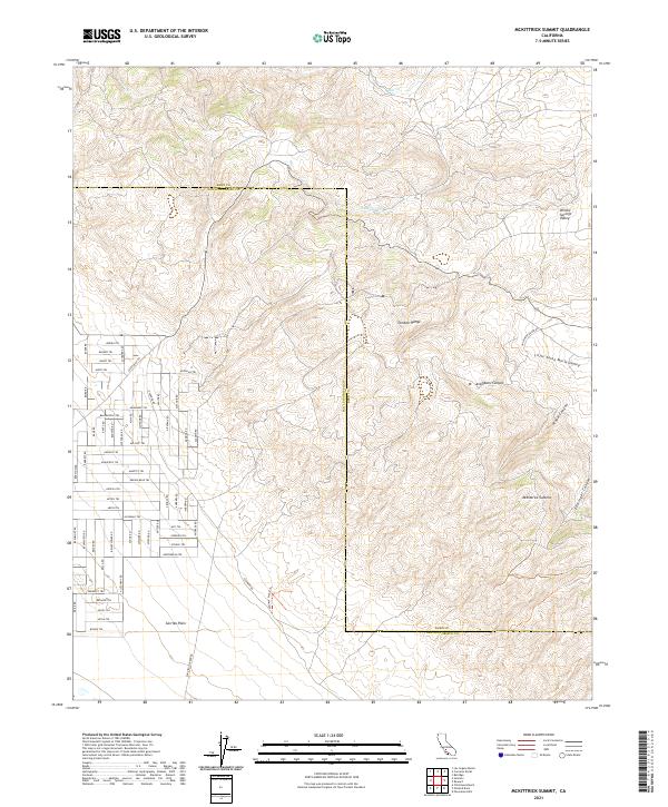 McKittrick Summit topographic map thumbnail