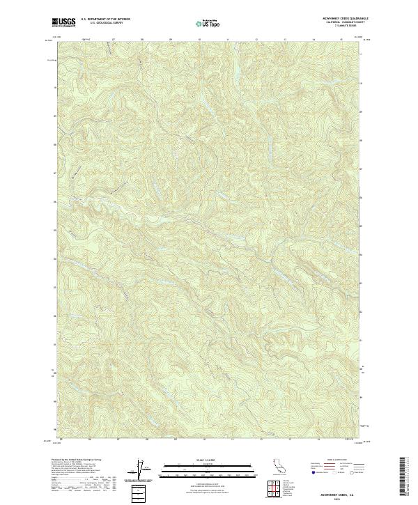 McWhinney Creek topographic map thumbnail