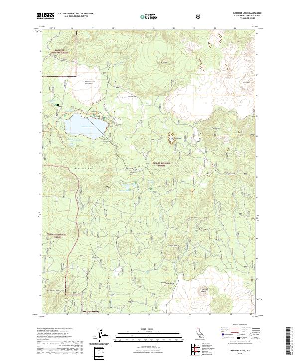 Medicine Lake topographic map thumbnail