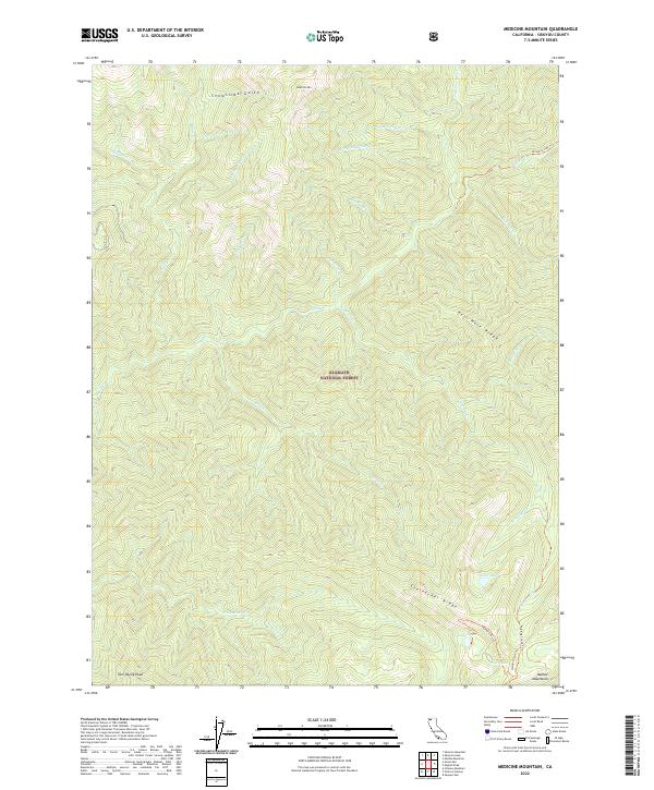 Medicine Mountain topographic map thumbnail