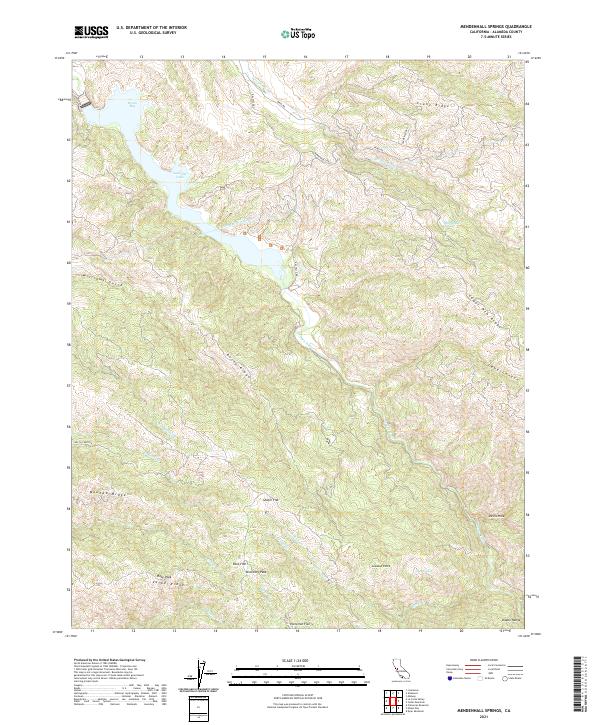 Mendenhall Springs topographic map thumbnail