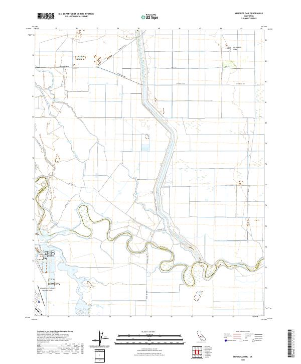 Mendota Dam 2021 topographic map thumbnail