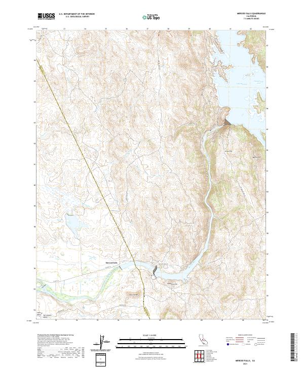 Merced Falls topographic map thumbnail