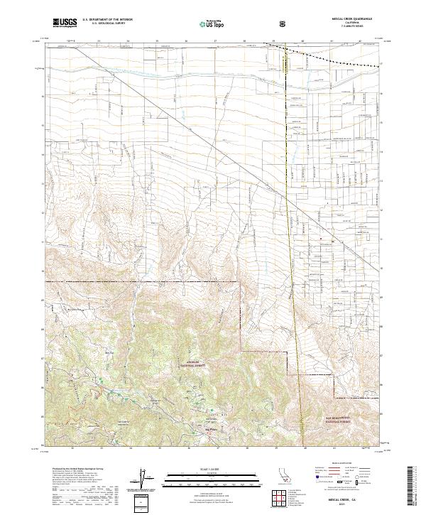Mescal Creek topographic map thumbnail