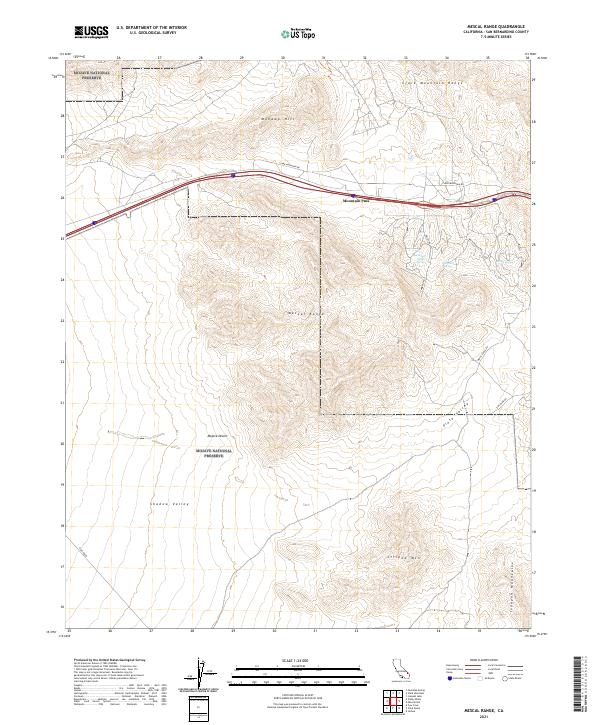 Mescal Range topographic map thumbnail