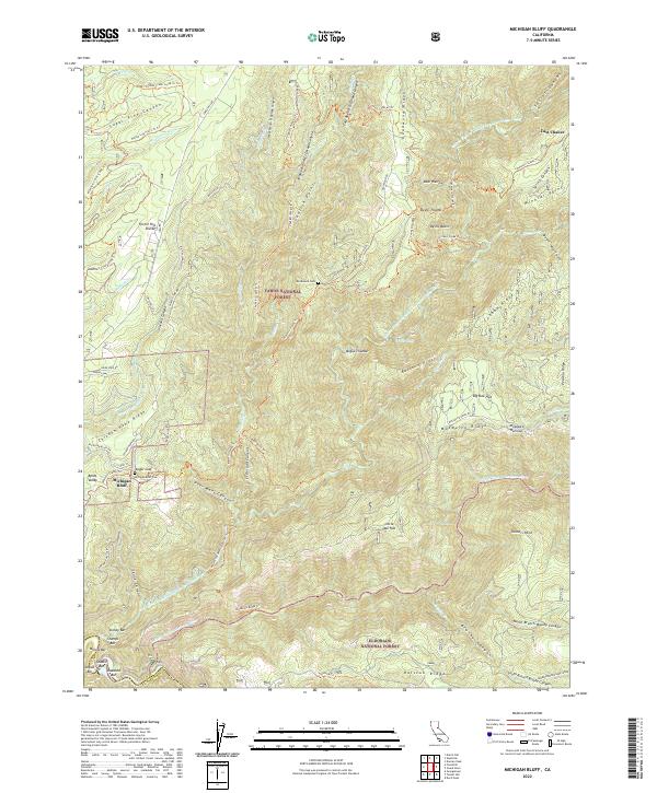 Michigan Bluff 2022 topographic map thumbnail