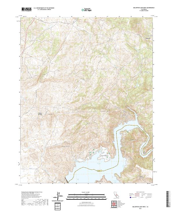 Millerton Lake West topographic map thumbnail