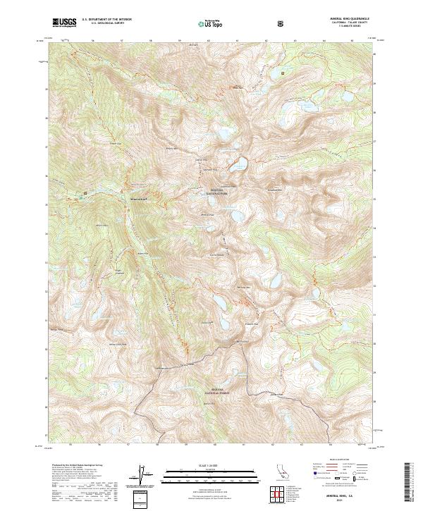Mineral King 2021 topographic map thumbnail