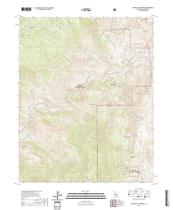 Miracle Hot Springs topographic map thumbnail