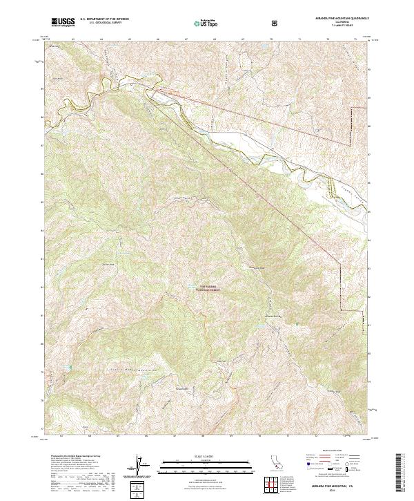 Miranda Pine Mountain topographic map thumbnail