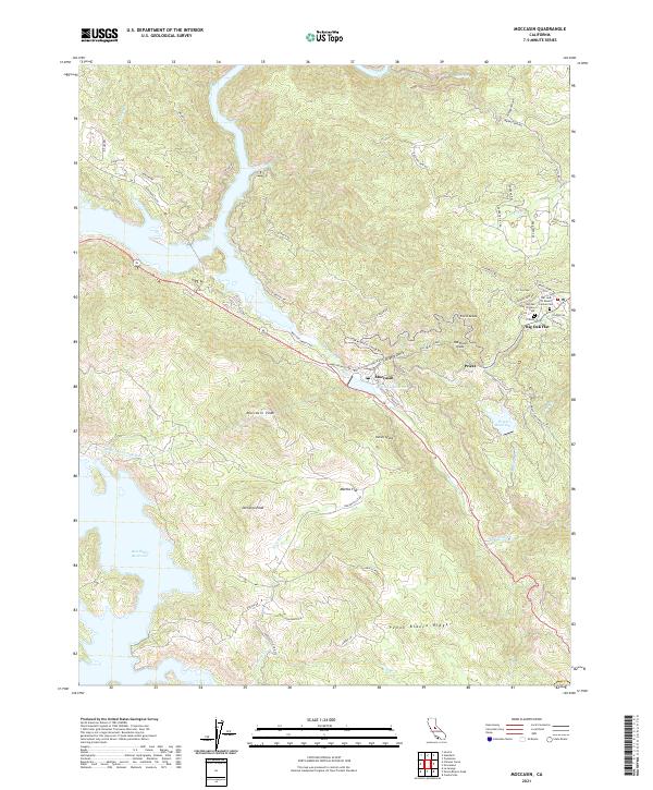 Moccasin 2021 topographic map thumbnail