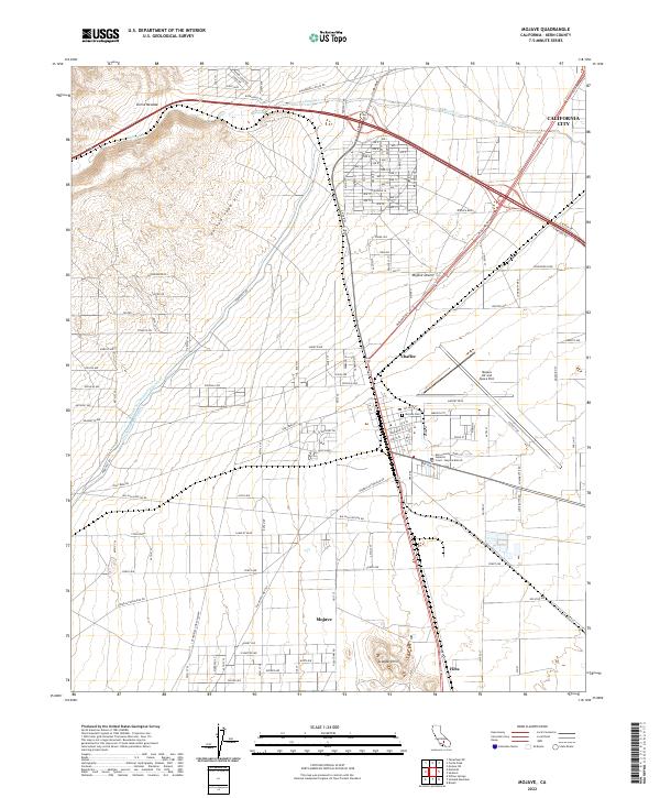 Mojave 2022 topographic map thumbnail