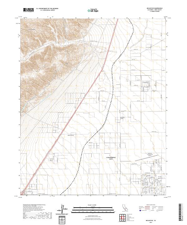 Mojave NE 2021 topographic map thumbnail
