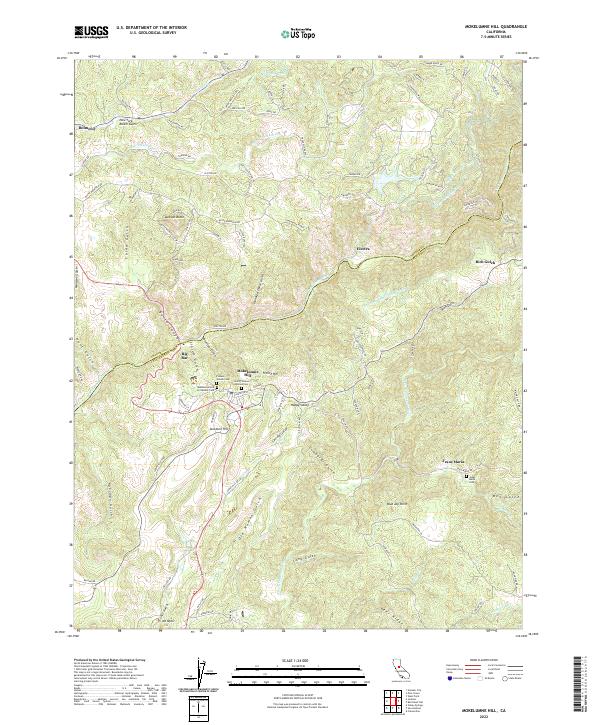 Mokelumne Hill topographic map thumbnail