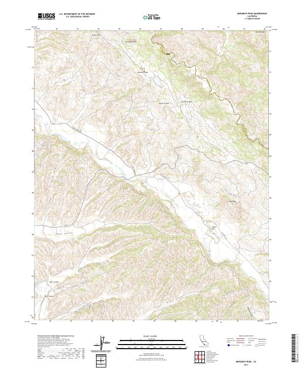 Monarch Peak 2021 topographic map thumbnail