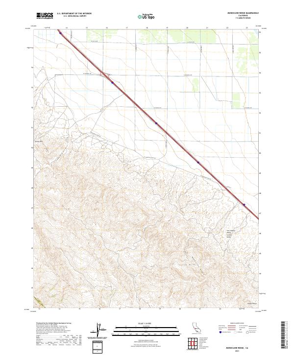 Monocline Ridge topographic map thumbnail