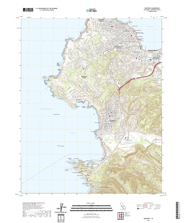 Monterey 2021 topographic map thumbnail
