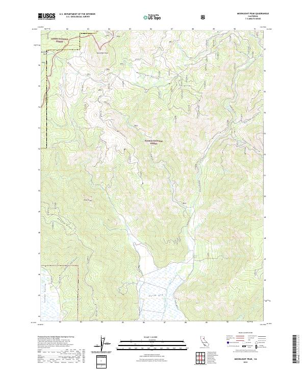 Moonlight Peak topographic map thumbnail