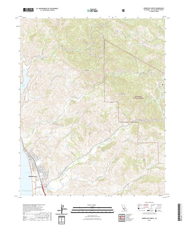 Morro Bay North topographic map thumbnail