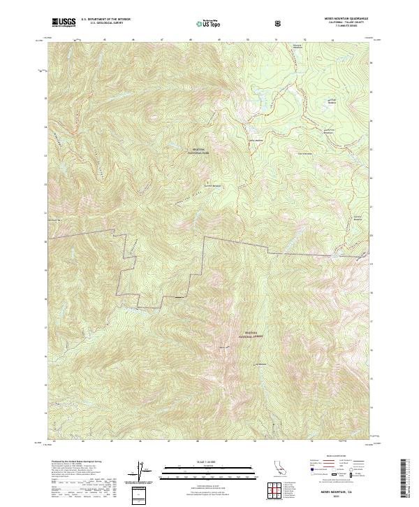 Moses Mountain 2021 topographic map thumbnail
