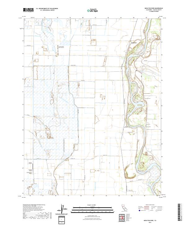 Moulton Weir topographic map thumbnail