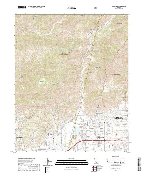 Mount Baldy 2021 topographic map thumbnail