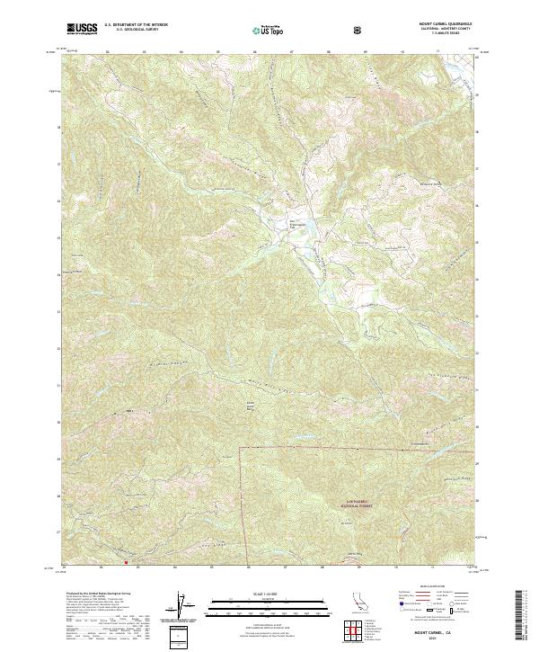Mount Carmel 2021 topographic map thumbnail