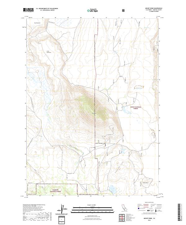 Mount Dome 2022 topographic map thumbnail