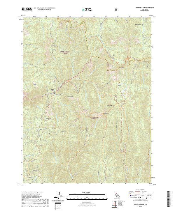Mount Fillmore 2022 topographic map thumbnail
