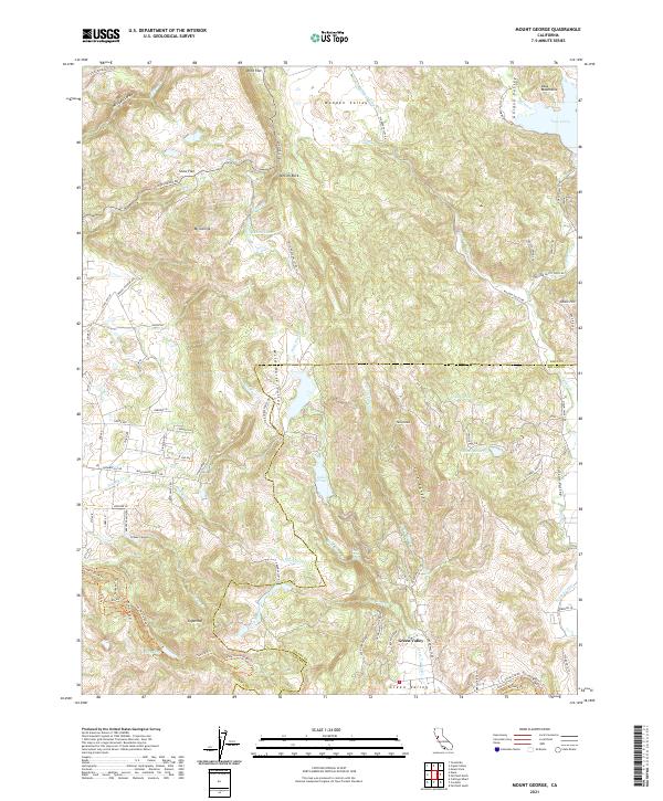 Mount George topographic map thumbnail