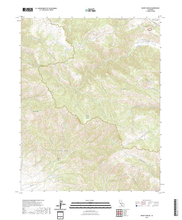 Mount Harlan topographic map thumbnail