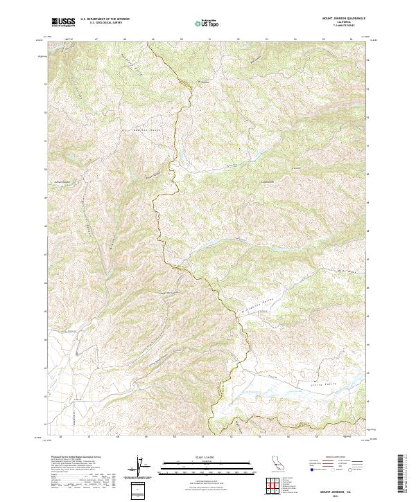Mount Johnson 2021 topographic map thumbnail