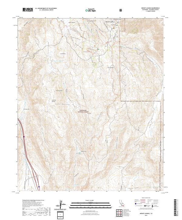 Mount Laguna 2021 topographic map thumbnail