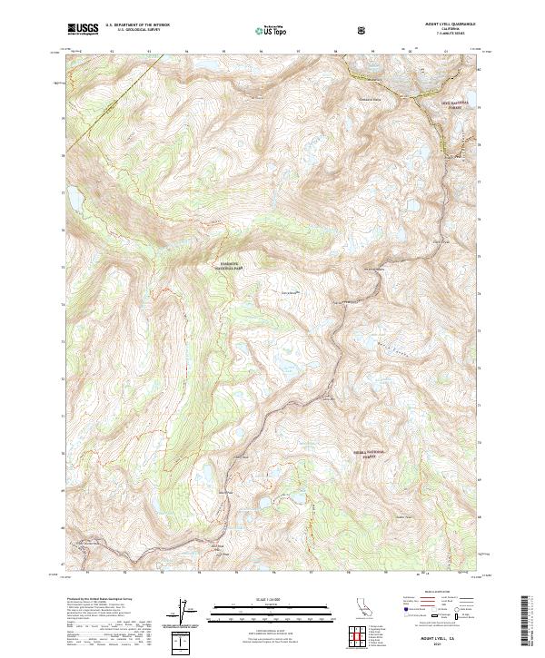 Mount Lyell 2021 topographic map thumbnail